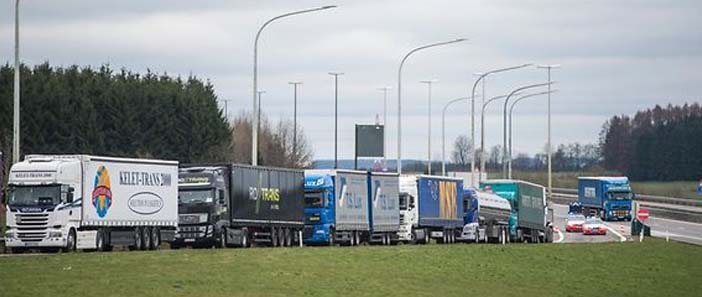 Belgium kamionos blokád